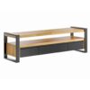 Loft RTV cabinet made of wood and metal. Aluminum handles