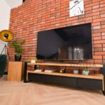 wood and metal rtv cabinet
