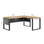 corner desk black