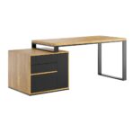 loft desk with wooden top