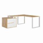 corner desk slim white without blend