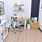 white loft desk