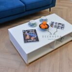 white office table