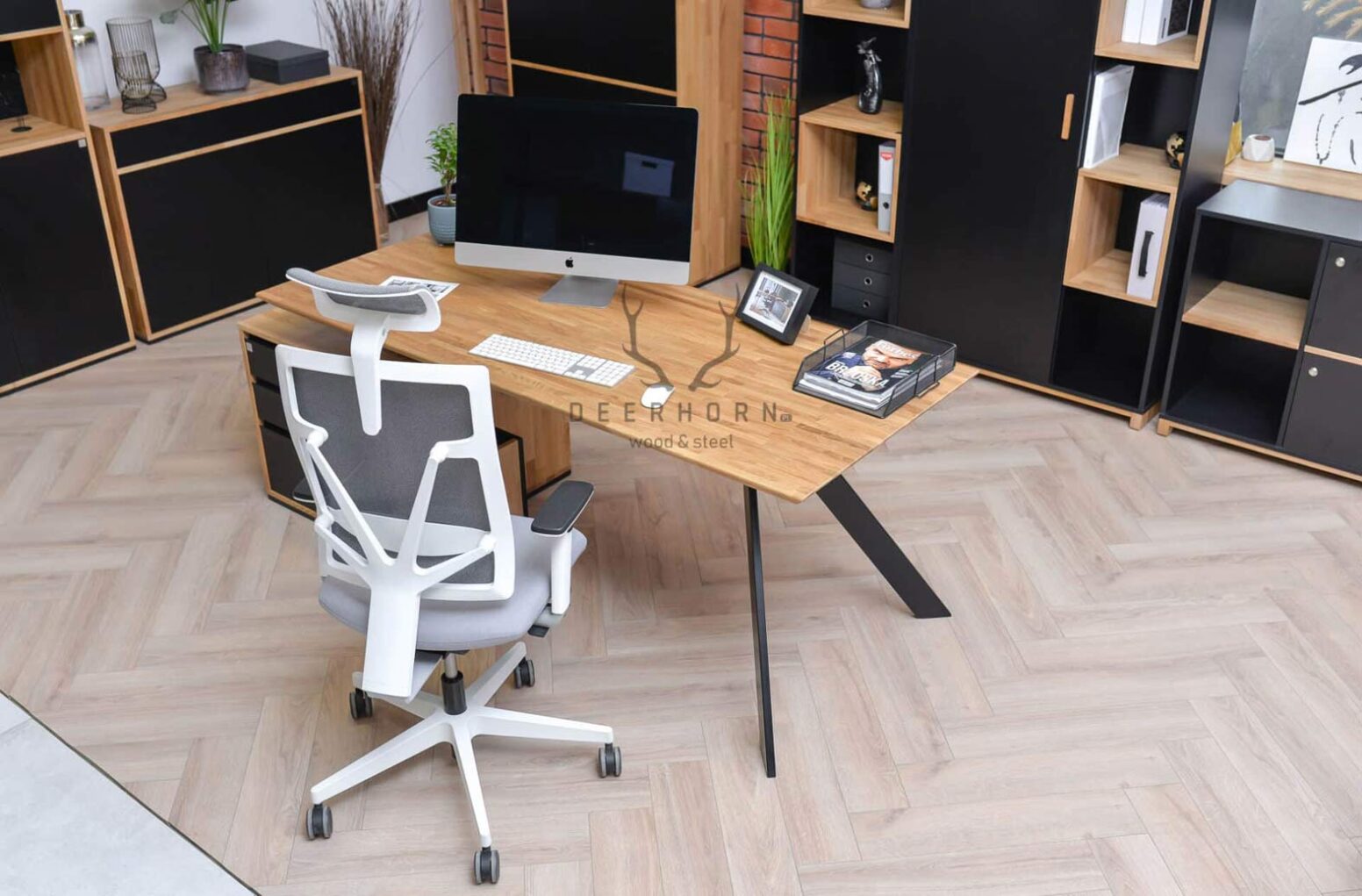 desk_with_wood_top desk with wooden top