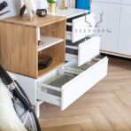 white dresser with drawers