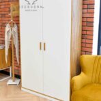 white cabinet modern loft office