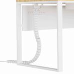 white desk cable channel