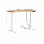 biurko regulowane z drewnianym blatem, młodzieżowe