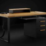 desk with extension