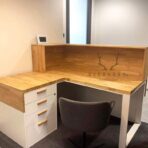 reception desk white loft