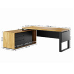 biurko narożne z szufladami