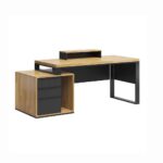 Desk with monitor extension loft industrial premium