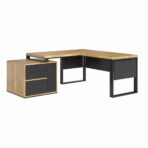 corner desk with covers