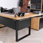 corner desk with covers