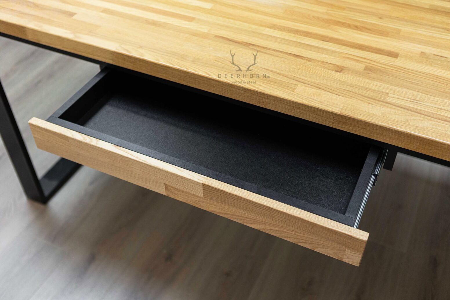 wooden-drawer-desk drawer with wooden top
