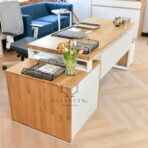wooden desk white