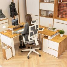 ergonomiczne biurko L kształtne dla Pani prezes
