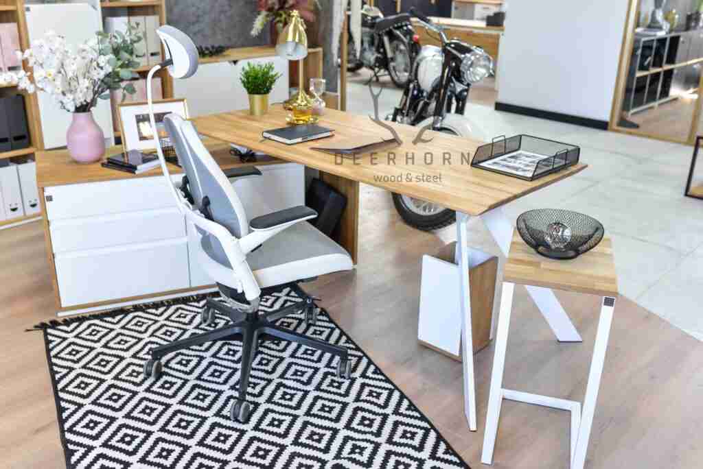 white desk