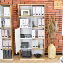 white bookcase