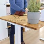 desk with wooden top