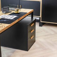 desk with cabinet