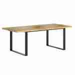 Conference table with wooden top 220x120cm with a slat in the middle
