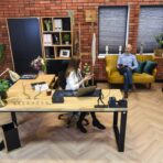 large corner desk with long top
