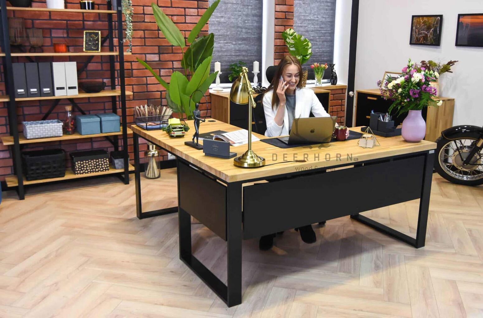 desk_with_wood_top desk with wooden top