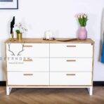 white dresser with drawers