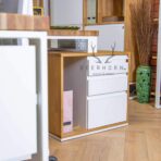 white office desk