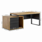 biurko z szufladami na dokumenty