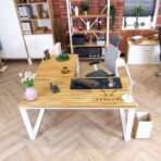 white desk