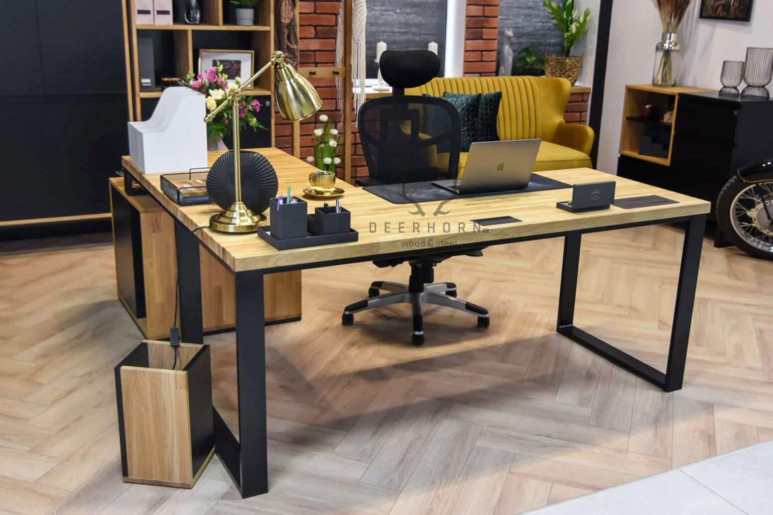 desk_with_wood_top desk with wooden top