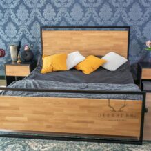 bed wood metal
