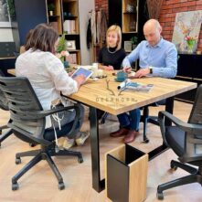 conference table on metal legs