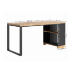 czarne biurko do home office