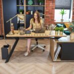 desk on slanted legs