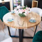 industrial wooden table