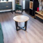 wood and metal table