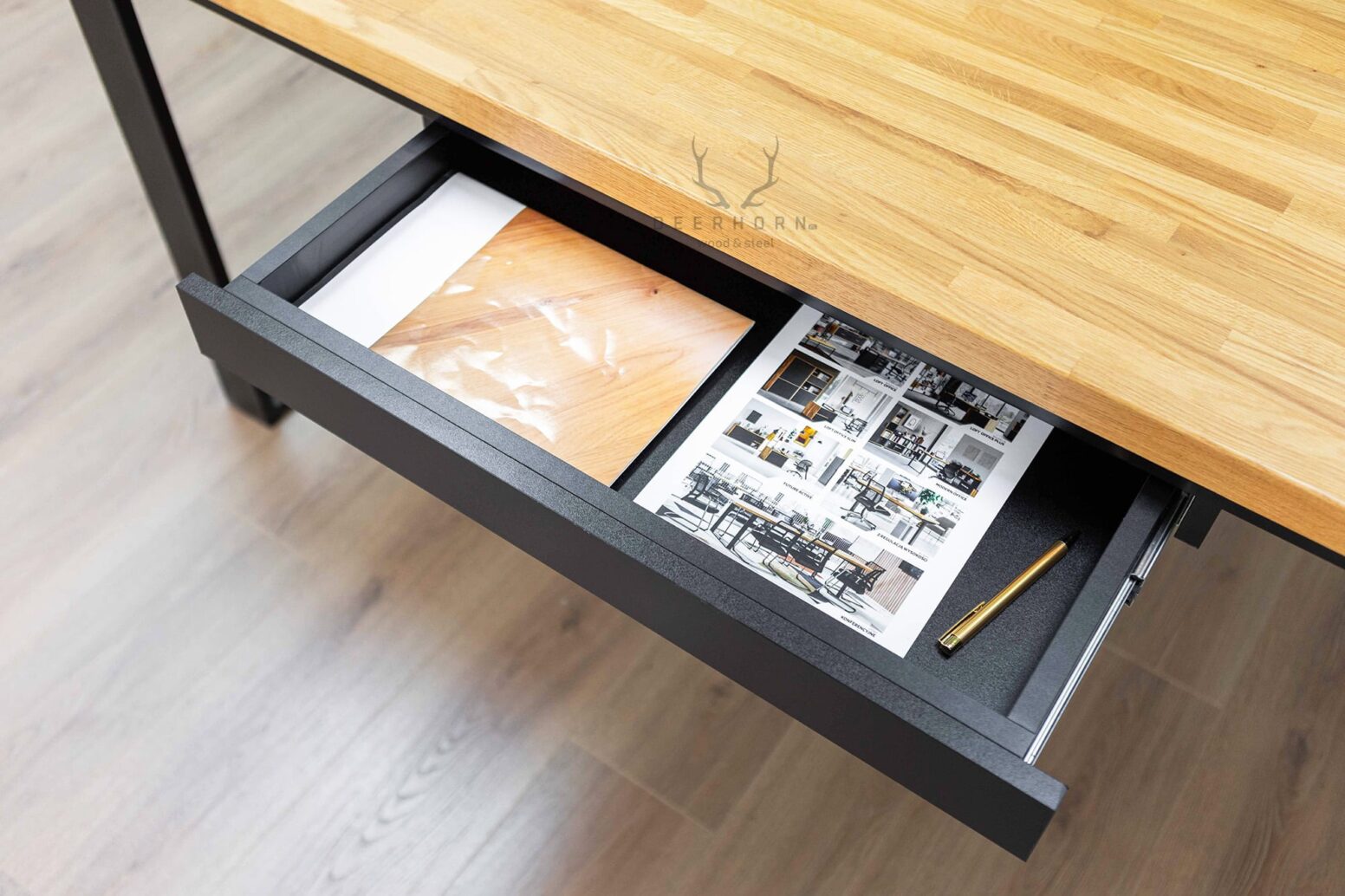 drawer-desk black drawer