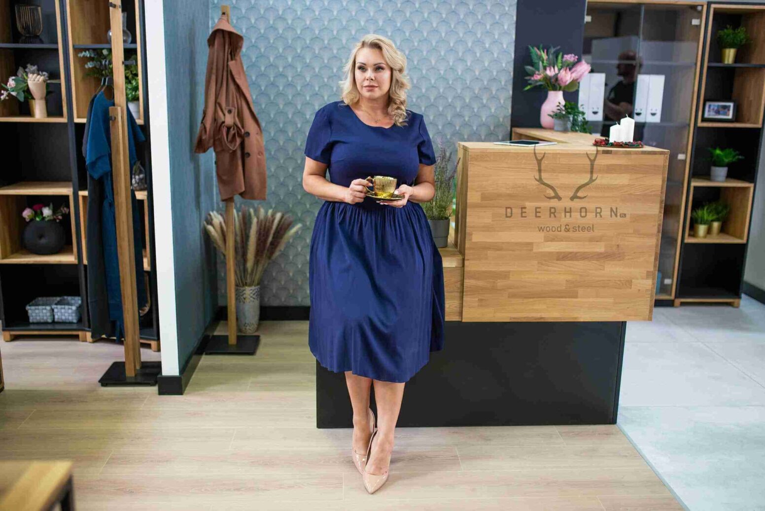 reception_number_of_wood wood corner reception desk