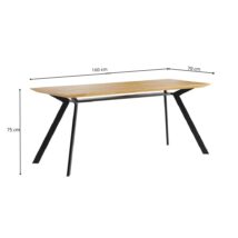 biurko 160 czarne simple
