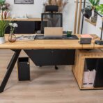 desk with pedestal
