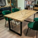 metal and wood table