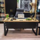 office desk with a blend