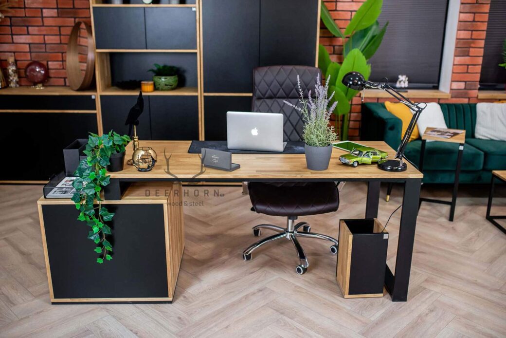 Burko wood and metal cabinet industrial loft