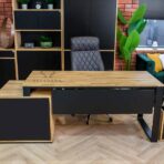 desk with covers