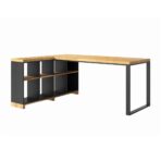 corner desk 180 cm, black, left, Modern Office