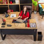 wooden desk