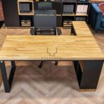 solid wood loft desk